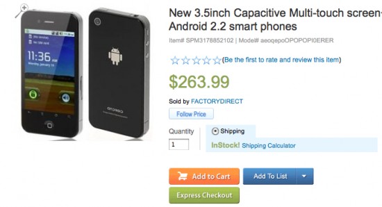 Sears selling iPhone 4 powered by Android!