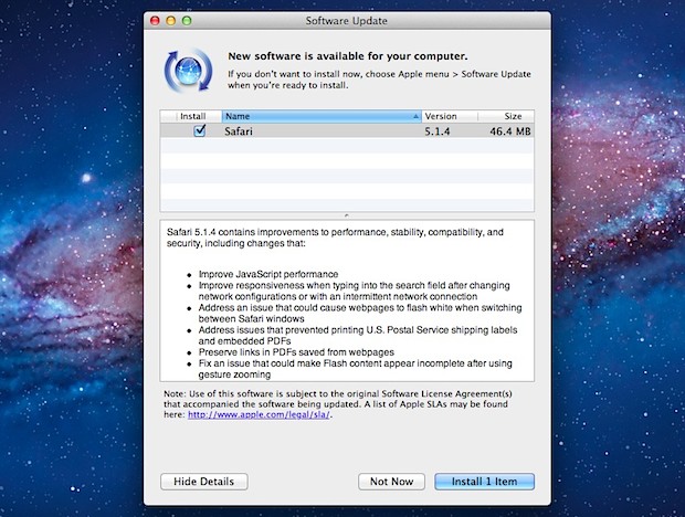 Safari 5.1.4 Update